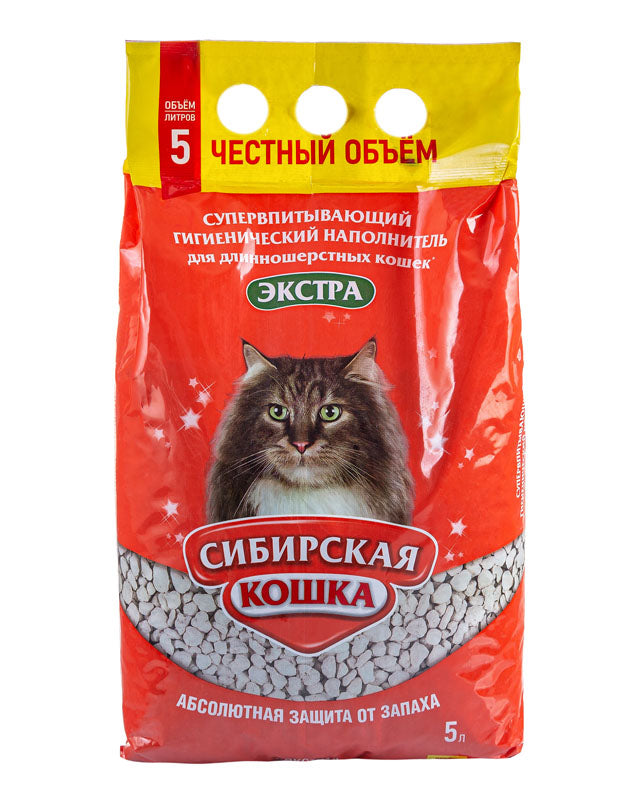 Супервпитывающий наполнитель для длинношерстных кошек «Экстра» 5л