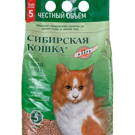 Супервпитывающий древесный наполнитель «Флора» 5л