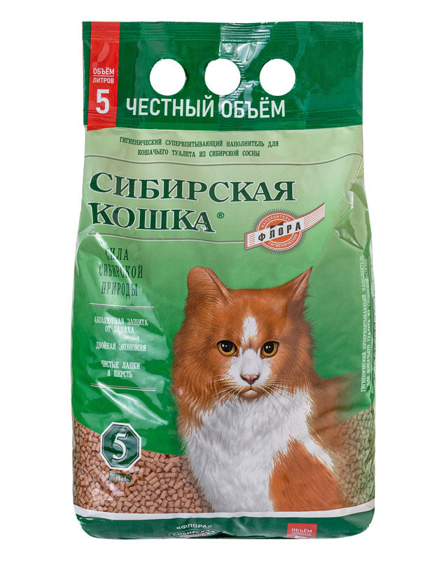 Супервпитывающий древесный наполнитель «Флора» 5л