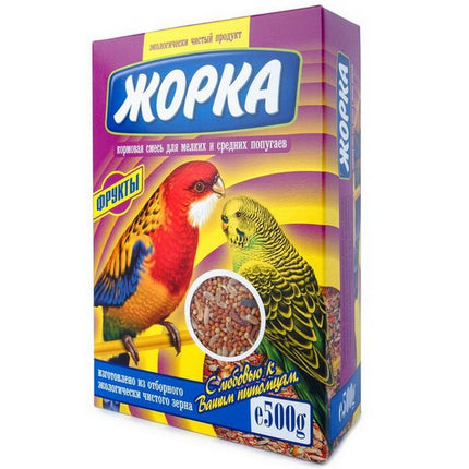 Кормовая смесь "Жорка" для средних и мелких попугаев (Фрукты) 500гр