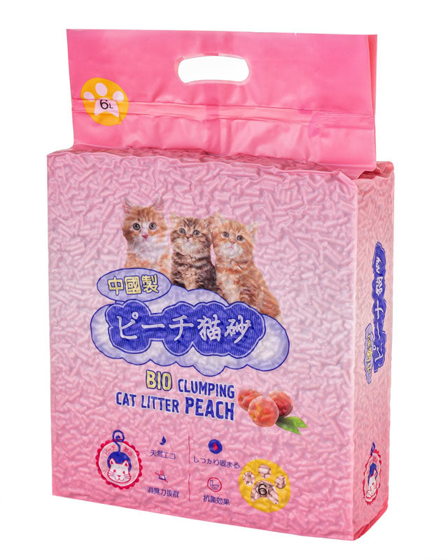 HAKASE AREKKUSU “TOFU” Soy Litter, Peach, 6 L
