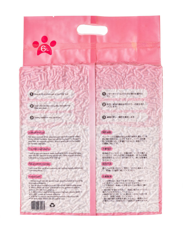 HAKASE AREKKUSU “TOFU” Soy Litter, Peach, 6 L