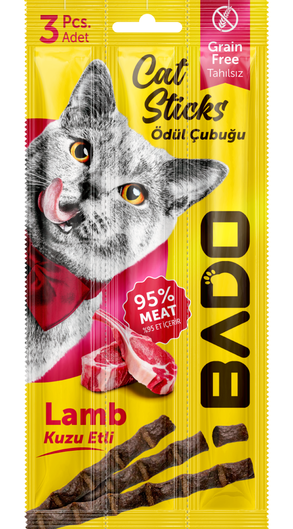 BADO Лакомство Палочки Для Кошек 5гр (Ягненок)