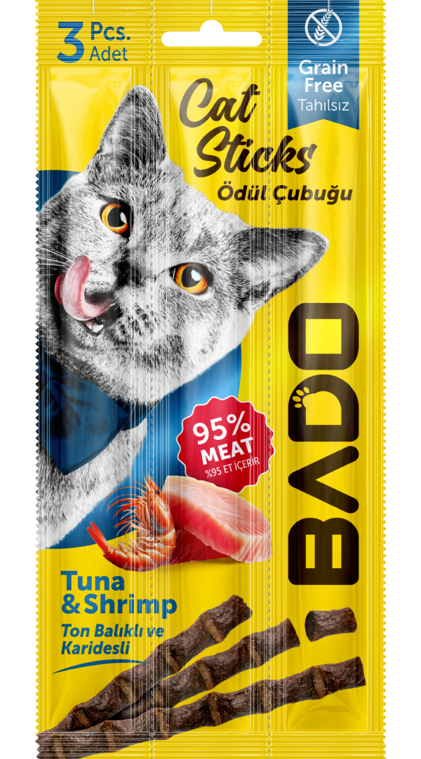 BADO Лакомство Палочки Для Кошек 5гр (Тунец Креветка)