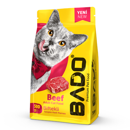 BADO Сухой Корм Для Взрослых Кошек 500гр (Говядина)