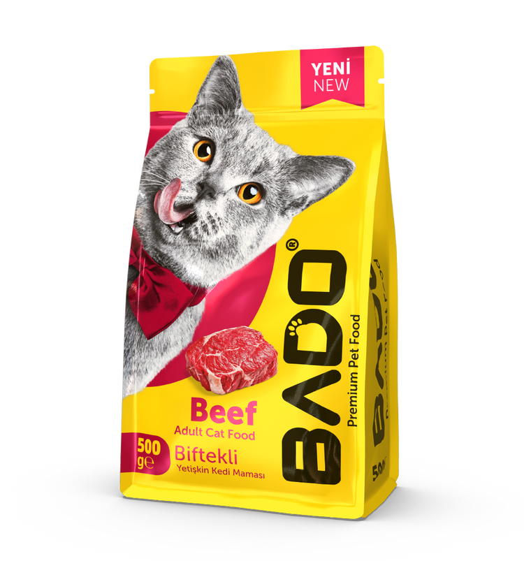 BADO чоң мышыктар үчүн кургак жем 500 г (уй эти)