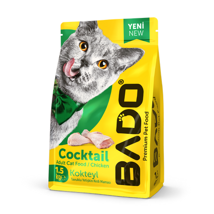 BADO Сухой Корм Для Взрослых Кошек 1.5кг (Микс)