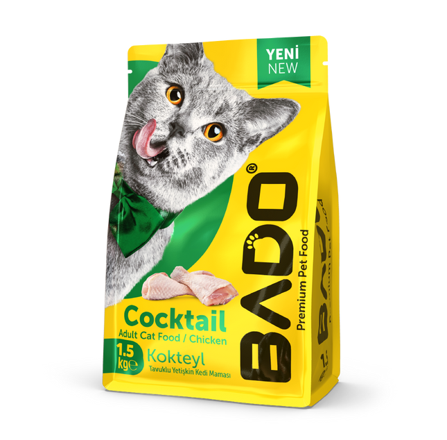 BADO Сухой Корм Для Взрослых Кошек 1.5кг (Микс)
