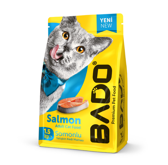 BADO Сухой Корм Для Взрослых Кошек 1.5кг (Лосось)