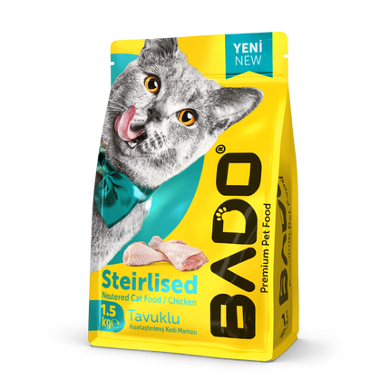 BADO Сухой Корм Для Стерилизованных 1.5кг (Курица)