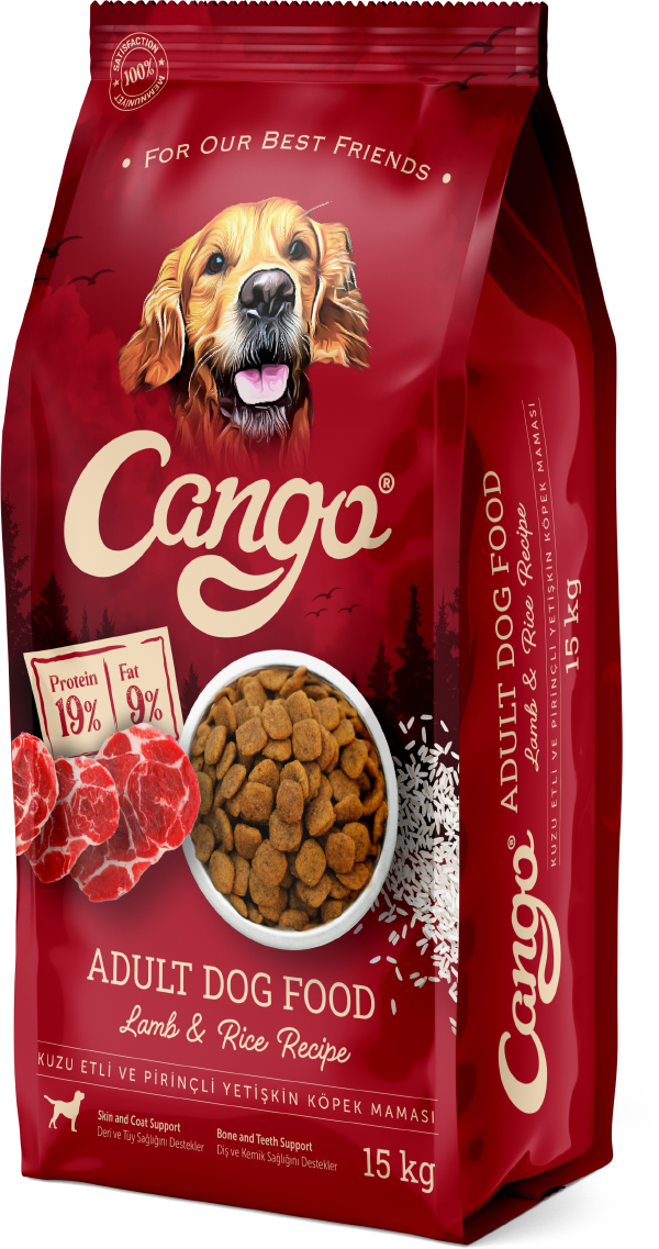 CANGO Сухой Корм Для Взрослых Собак 15кг (Рис Баранина)