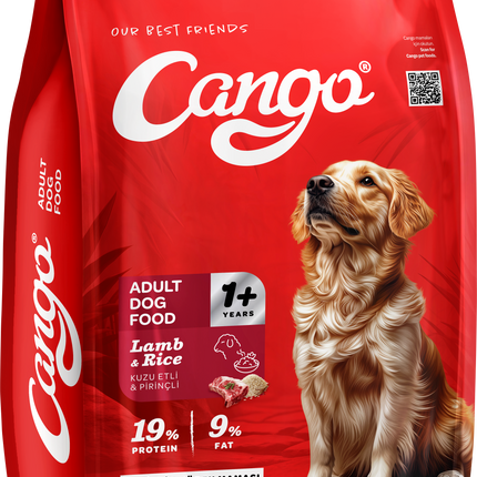 CANGO Сухой Корм Для Взрослых Собак 15кг (Рис Баранина)