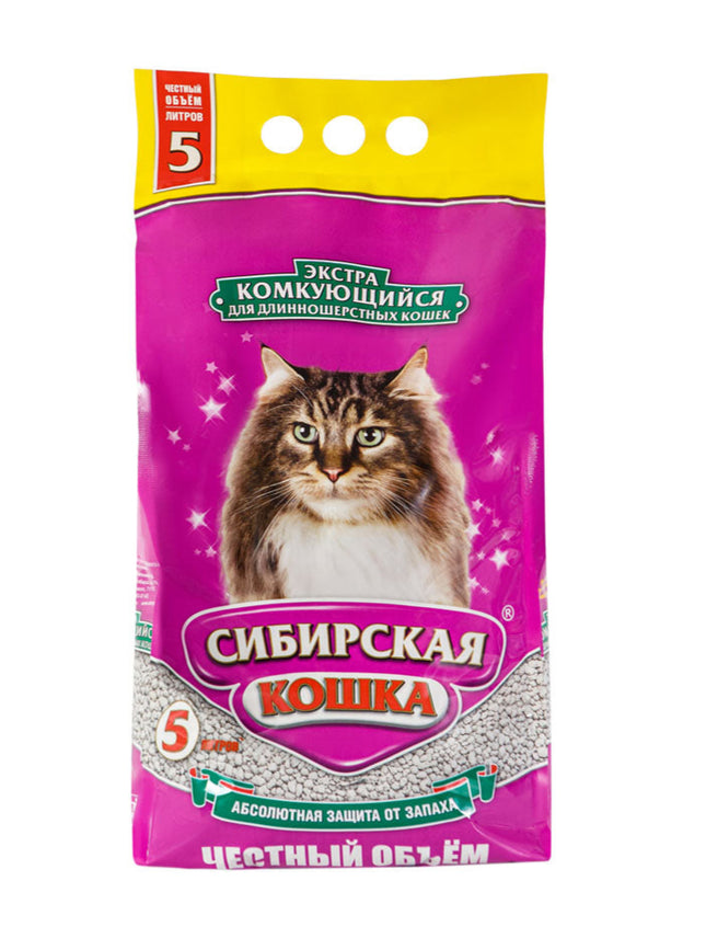 Комкующийся наполнитель «Экстра для длинношерстных кошек» 5л