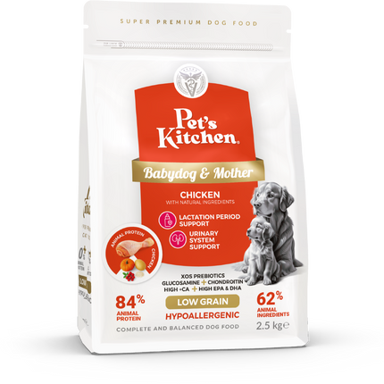 PETS KITCHEN Корм для кормящих собак и щенков КУРИЦА 2.5кг