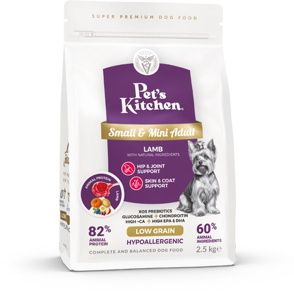 PETS KITCHEN Корм для мини пород собак и щенков ЯГНЕНОК 2.5кг