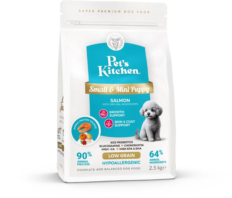 PETS KITCHEN Food for Mini Dog Breeds and Puppies SALMON 2.5kg
