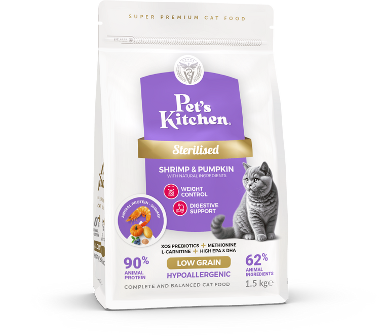 PETS KITCHEN Food for Sterilized Cats SHRIMP/PUMPKIN 1.5kg