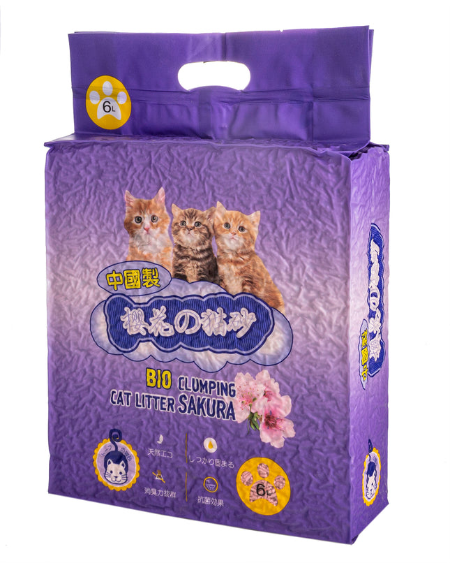 Соевый наполнитель HAKASE AREKKUSU «TOFU» сакура 6л