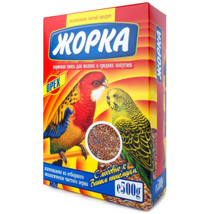 Кормовая смесь "Жорка" для средних и мелких попугаев (Орех) 500гр