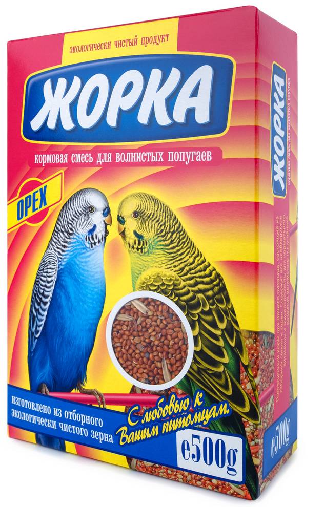 Кормовая смесь "Жорка" для волнистых попугаев (Орех) 500гр