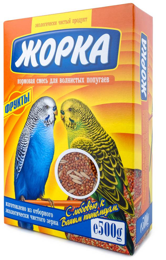 Толкундуу тоту куштар үчүн «Жорка» жем аралашмасы (Мөмө-жемиштер) 500 г